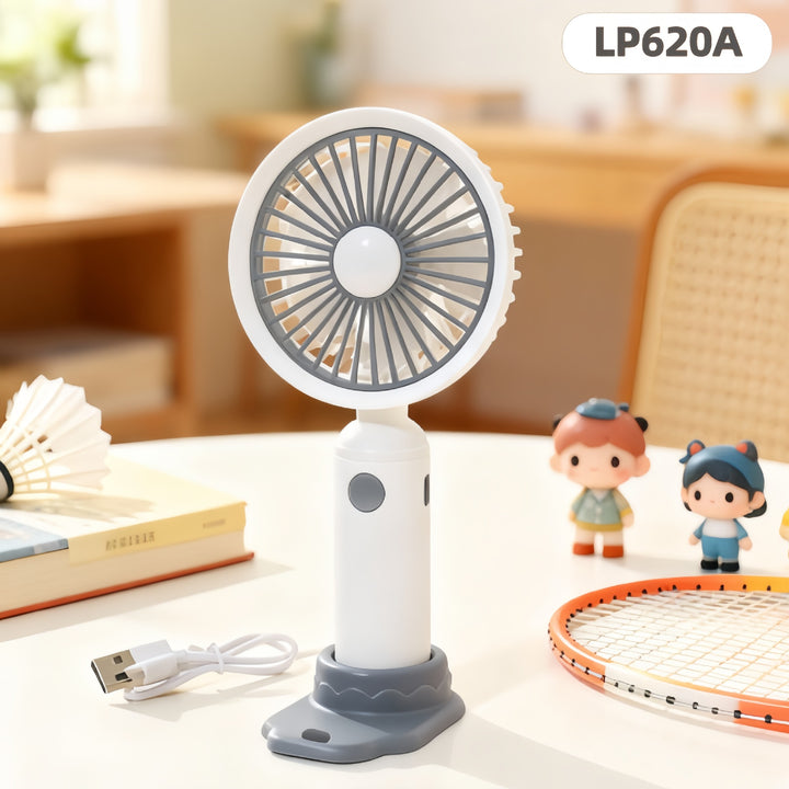 Women Portable Hand Fan with USB Charging Function and Elegant Design Kalsten