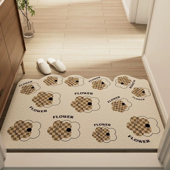 Floral Patterned Decorative Area Mat