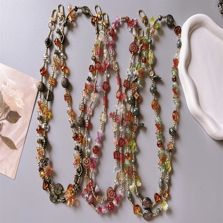 Floral Beaded Charm Keychain Kalsten