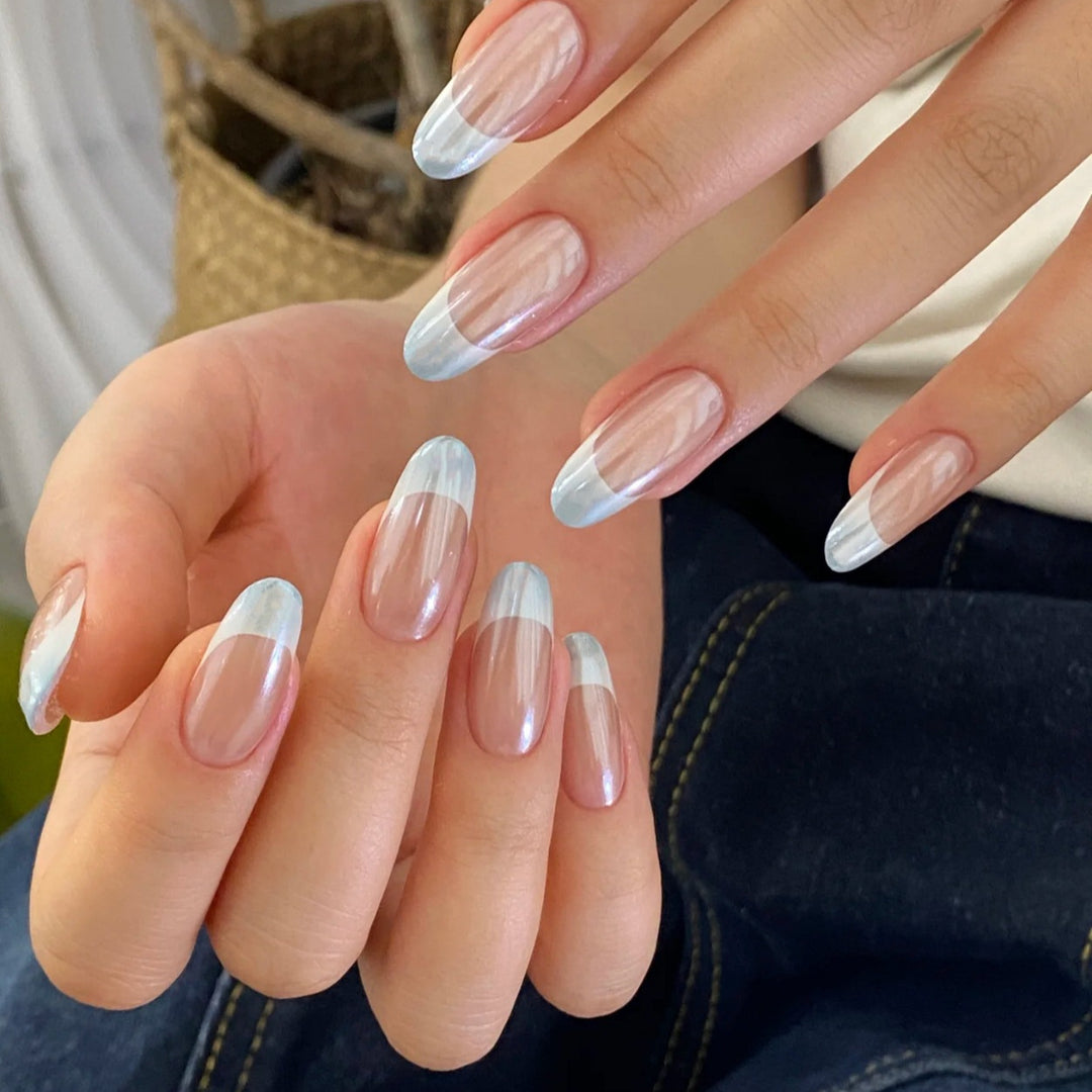 Elegant French Tip Acrylic Nail Extensions