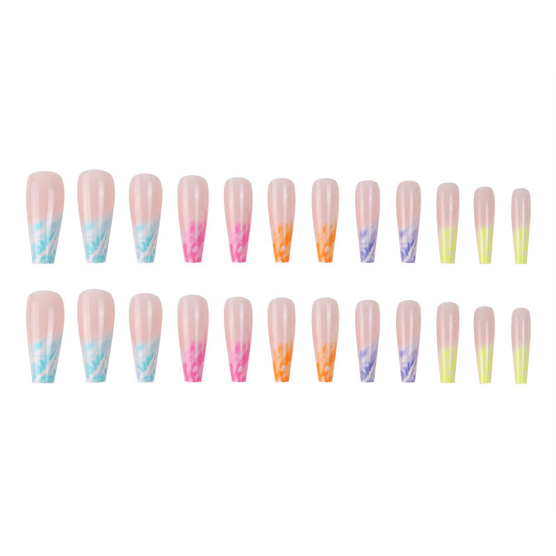 Marble Effect Press-On Nail Set Kalsten
