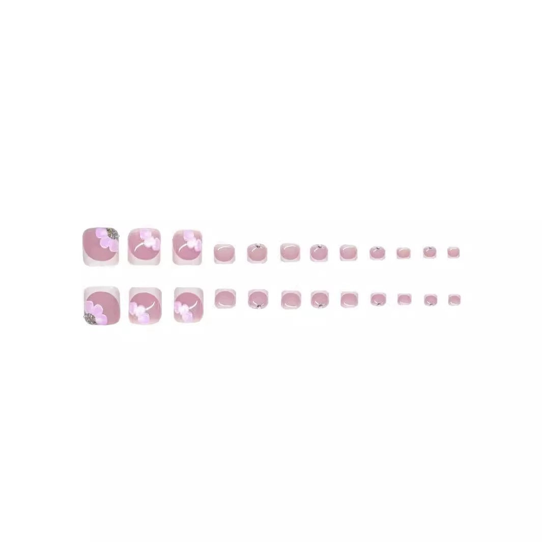 Floral 3D Press-On Nail and Toe Set Kalsten