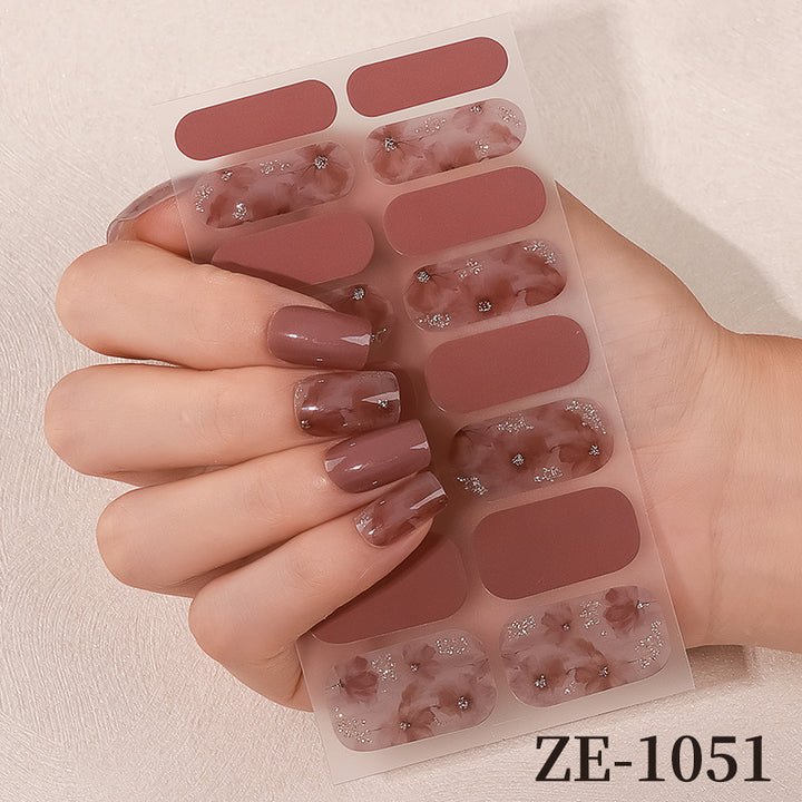 Floral Design Nail Art Wraps
