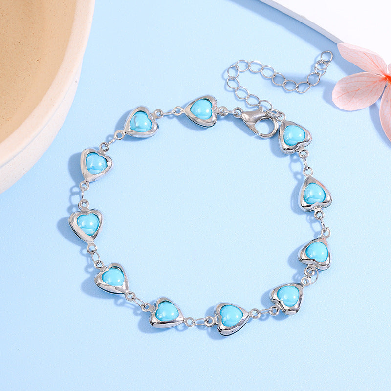 Heart-Shaped Link Anklet Kalsten