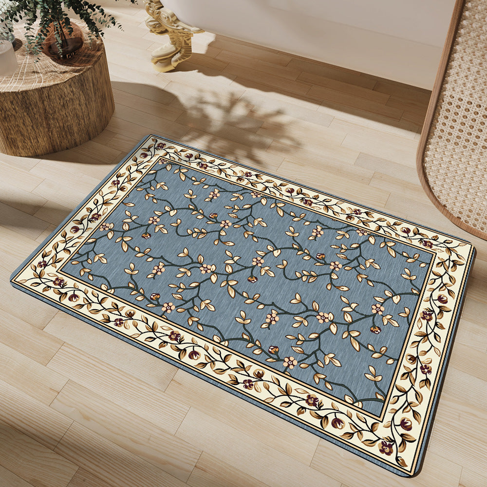 Elegant Vintage Floral Bath Mat Kalsten 1788245864