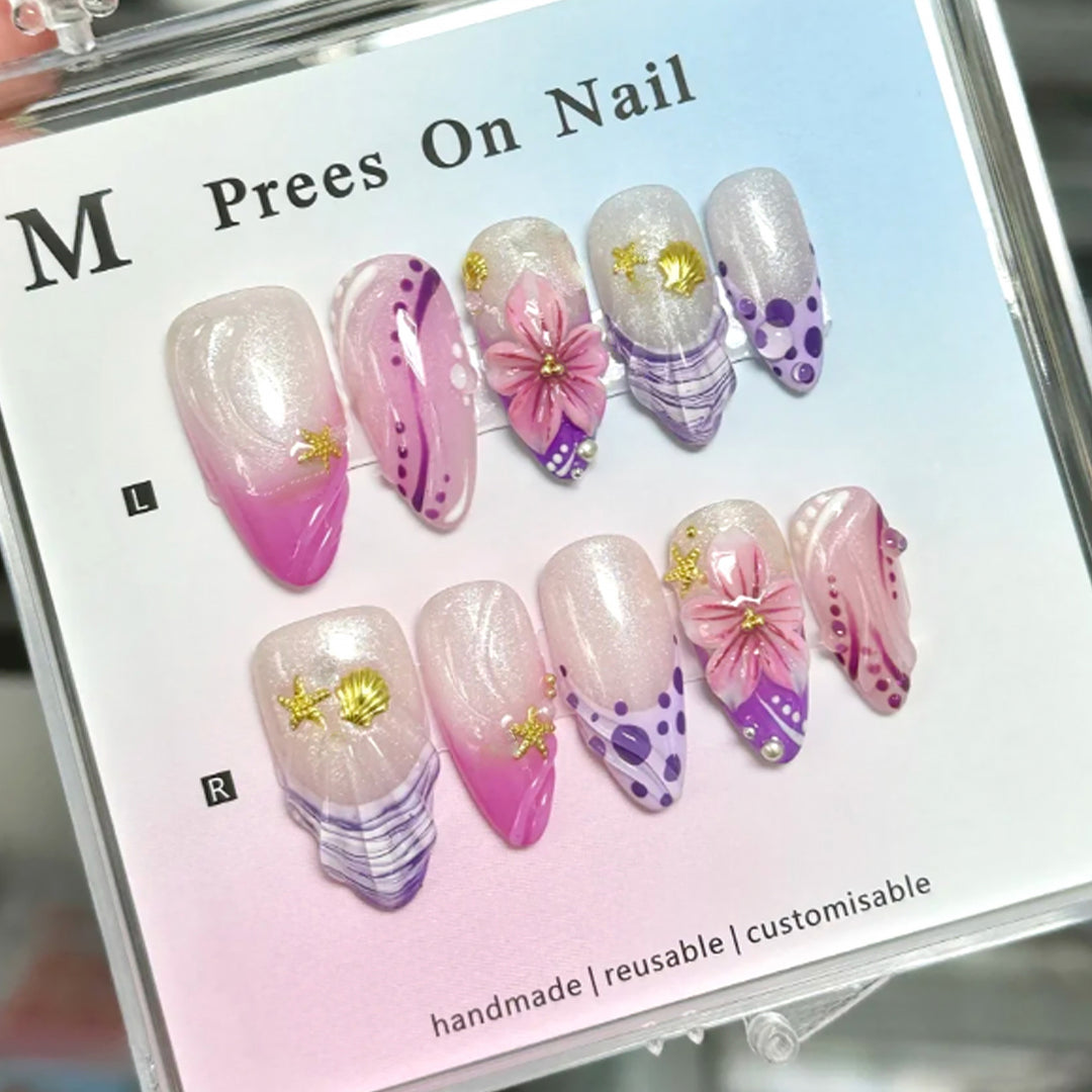 Floral Art Press-On Nails