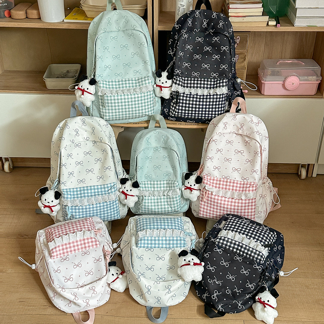 Decorative Bow-Embellished Backpack Kalsten