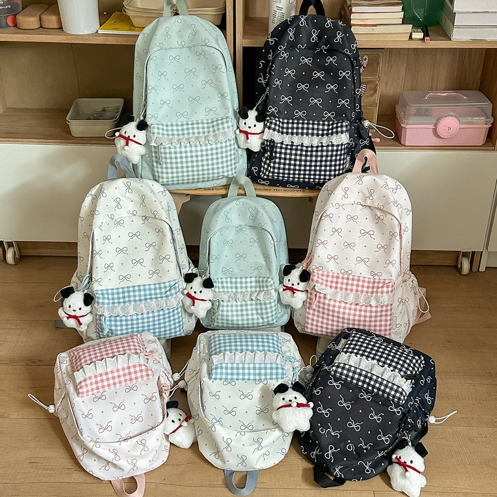 Decorative Bow-Embellished Backpack Kalsten