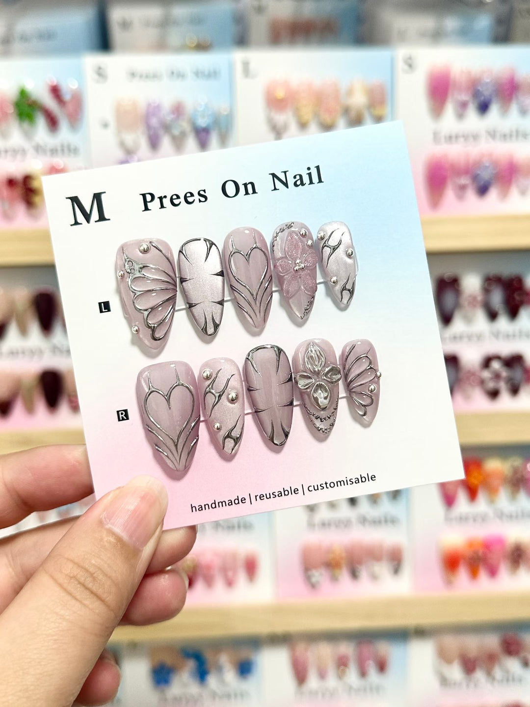 Artistic Reusable Press-On Nail Set