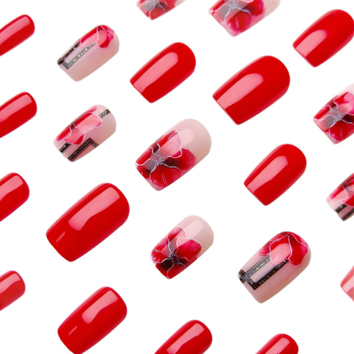 Floral Acrylic Nail Art Kalsten