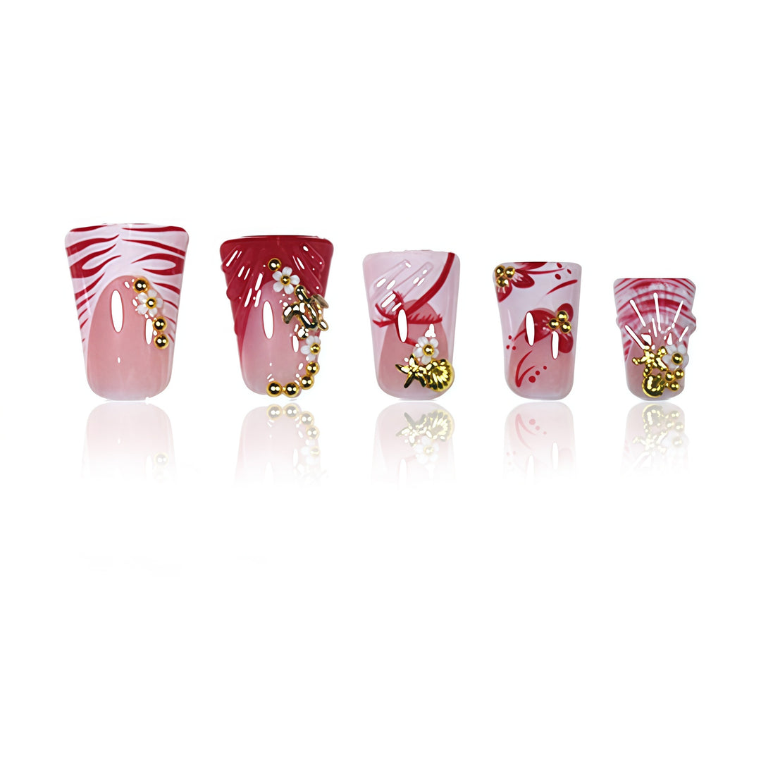 Floral Design Press-On Nail Extensions Kalsten