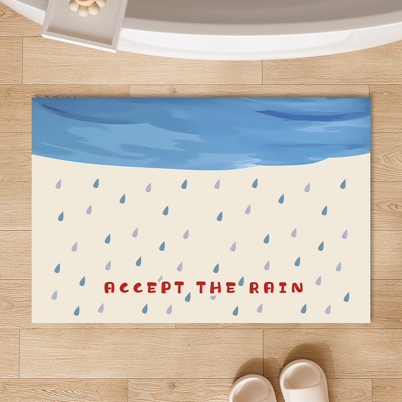Playful Bath Mat with Showerhead Design