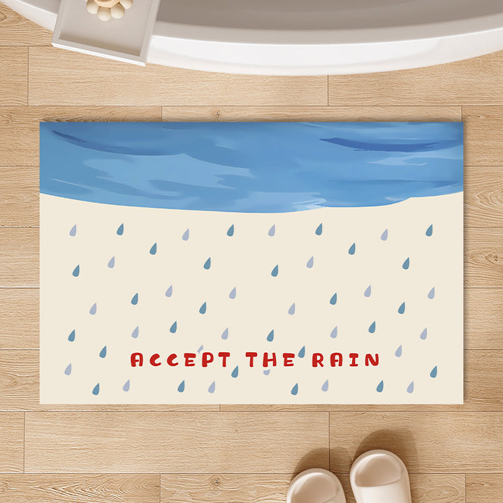 Playful Bath Mat with Showerhead Design