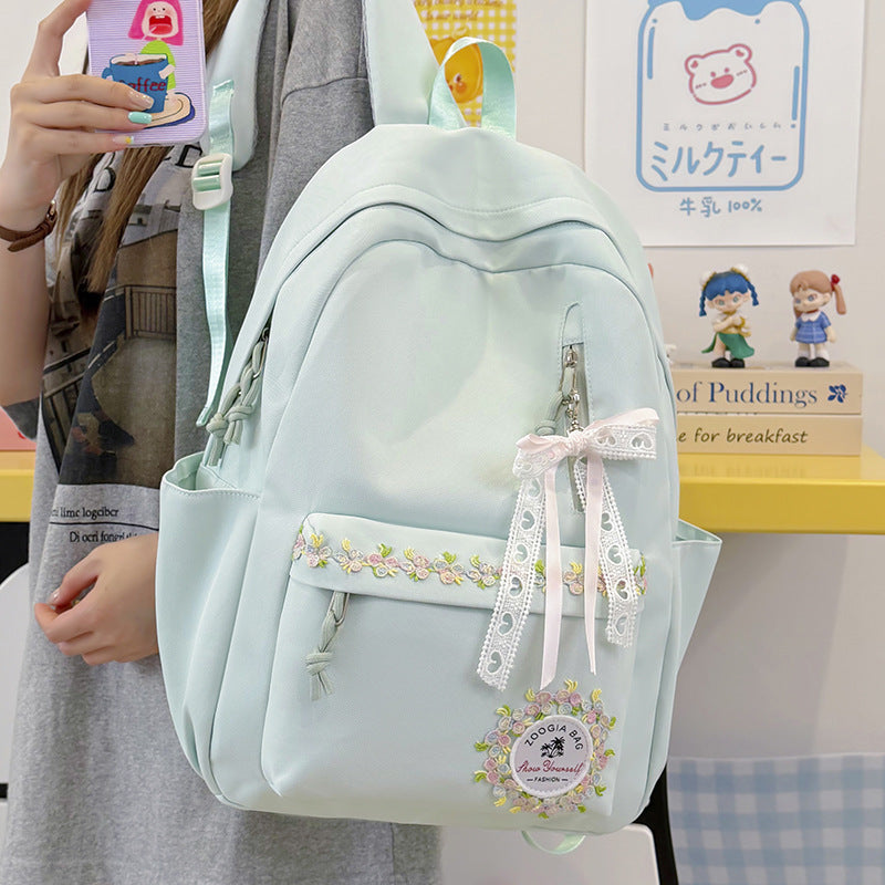 Embroidered Floral Backpack Kalsten
