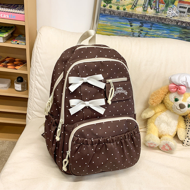 Charming Bow-Embellished Backpack Kalsten