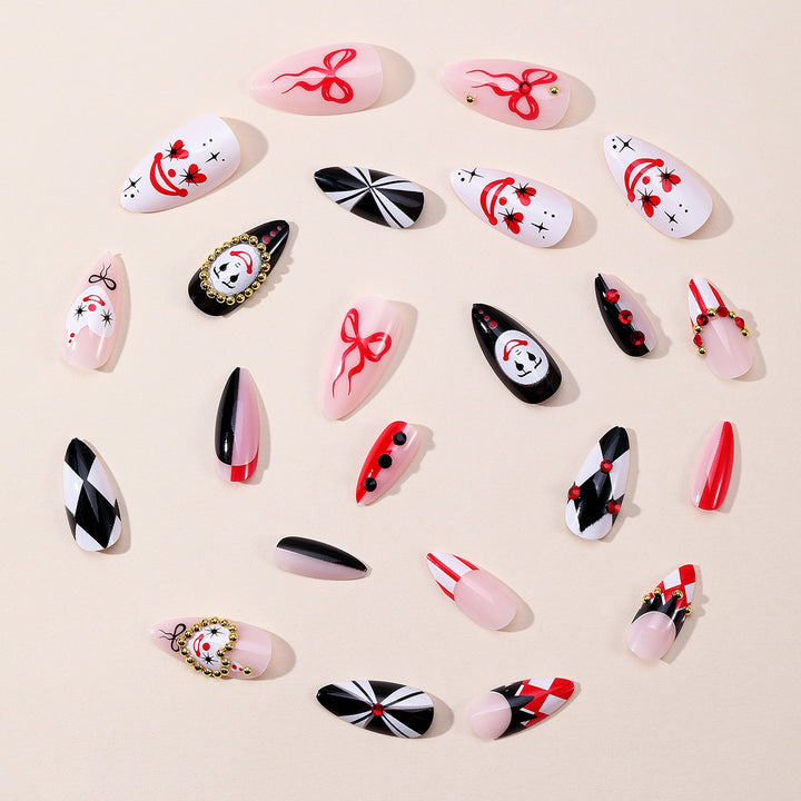 Artistic 3D Clown-Themed Nail Art Extensions Kalsten