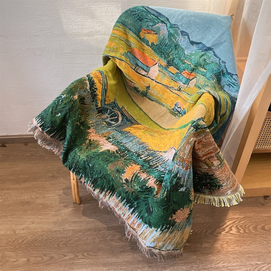 Artistic Floral Tapestry Blanket