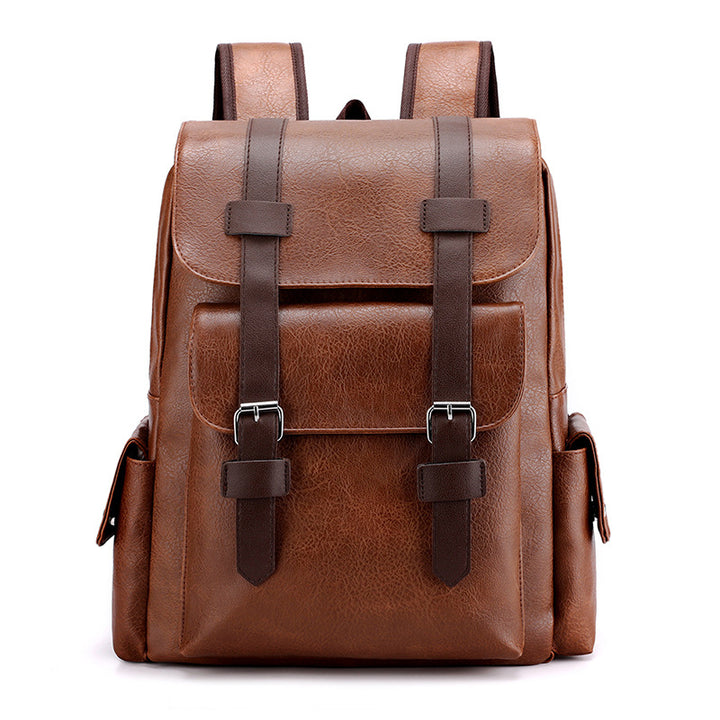 Vintage Style Leather Backpack Kalsten