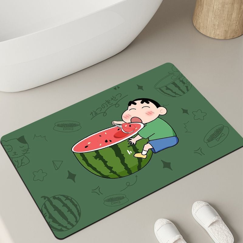 Playful Cartoon Bath Mat Kalsten