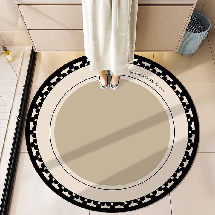 Round Motivational Bath Mat