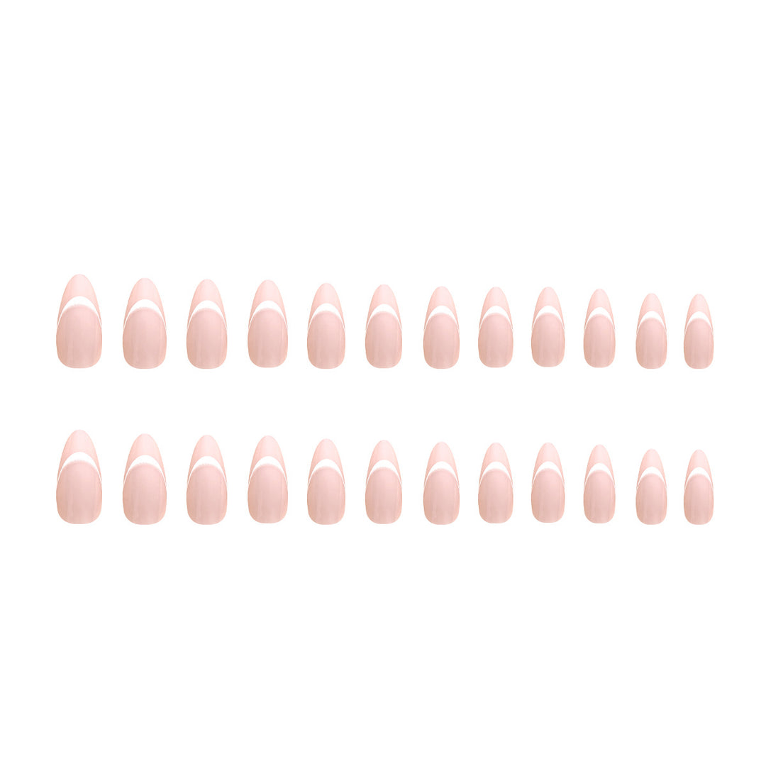 Elegant stiletto artificial nails with French tip Kalsten