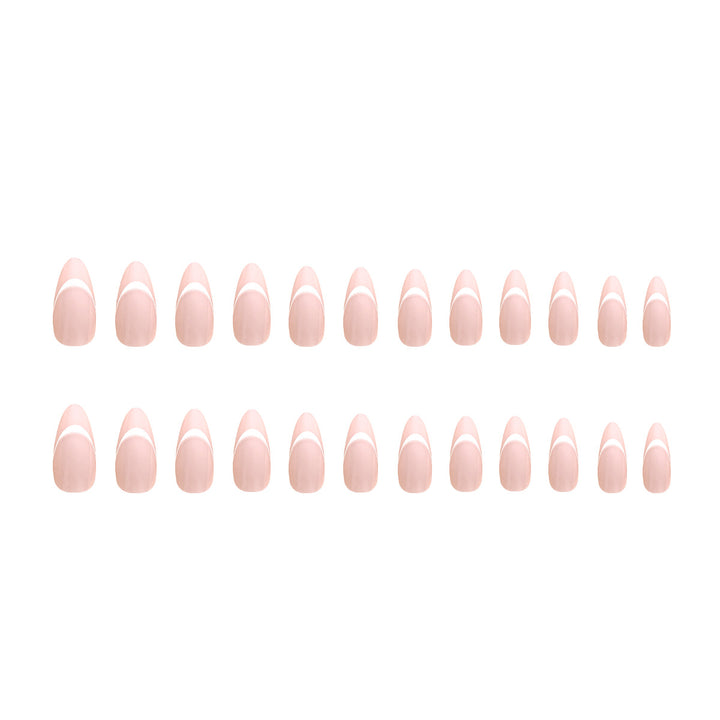 Elegant stiletto artificial nails with French tip Kalsten
