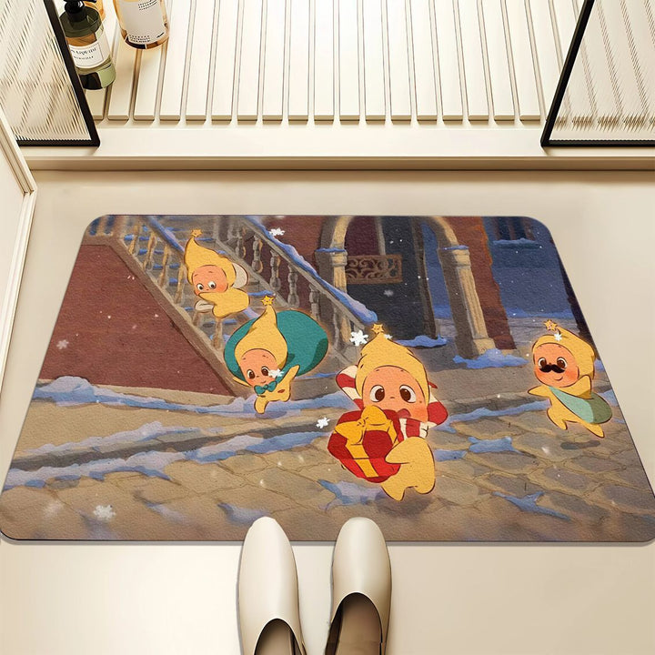 Artistic Dreamy Cloud-Themed Bath Mat for Home