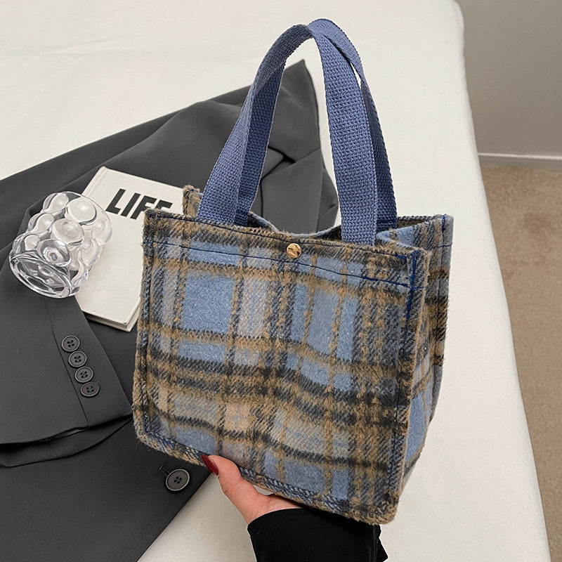 Cozy Checkered Tote Bag