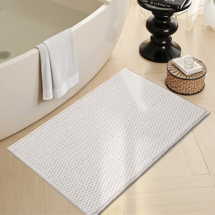 Plush Textured Bath Mat Kalsten