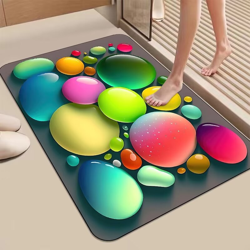 Decorative 3D Pebble Design Bath Mat Kalsten