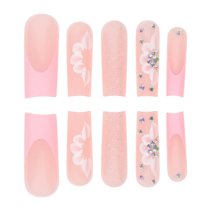 Glamorous Floral Press-On Nail Set Kalsten