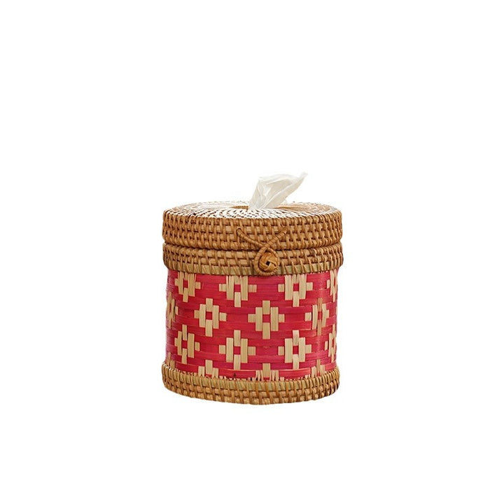 Handcrafted storage basket with lid Kalsten