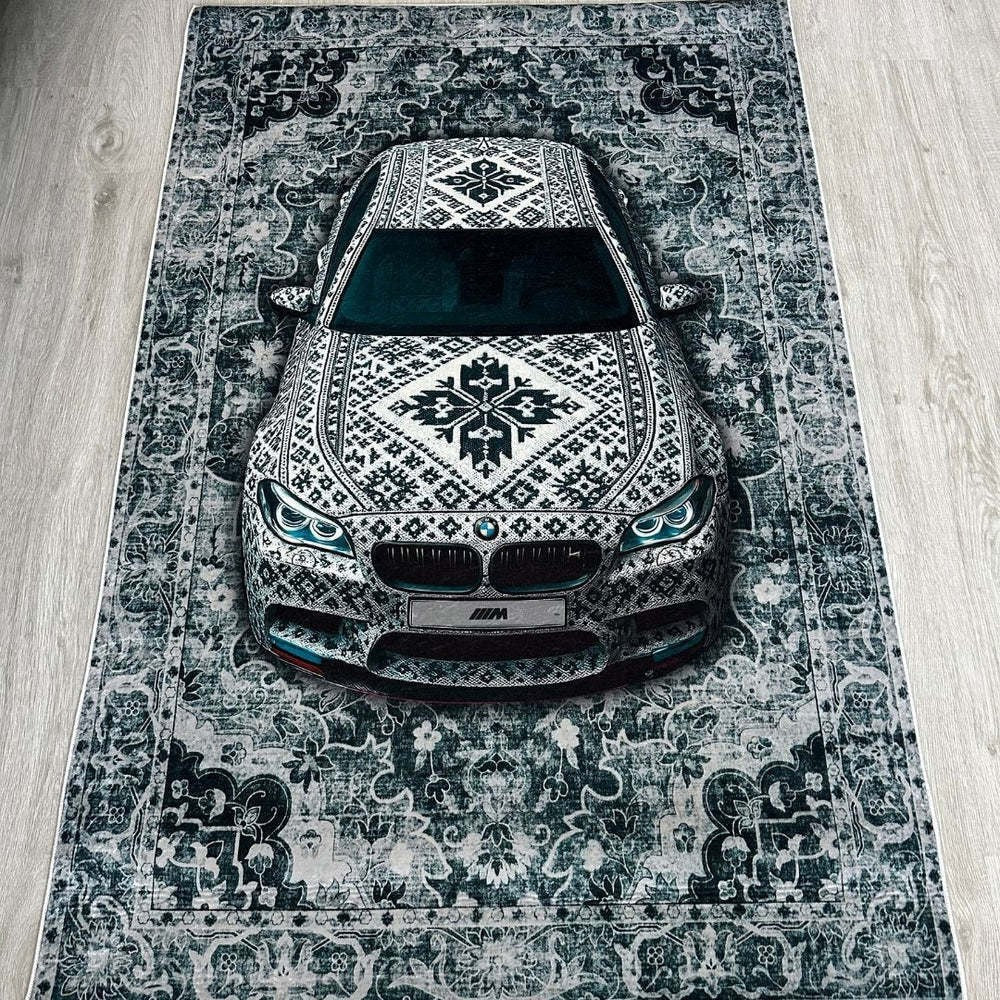 Decorative Automotive-Inspired Area Rug