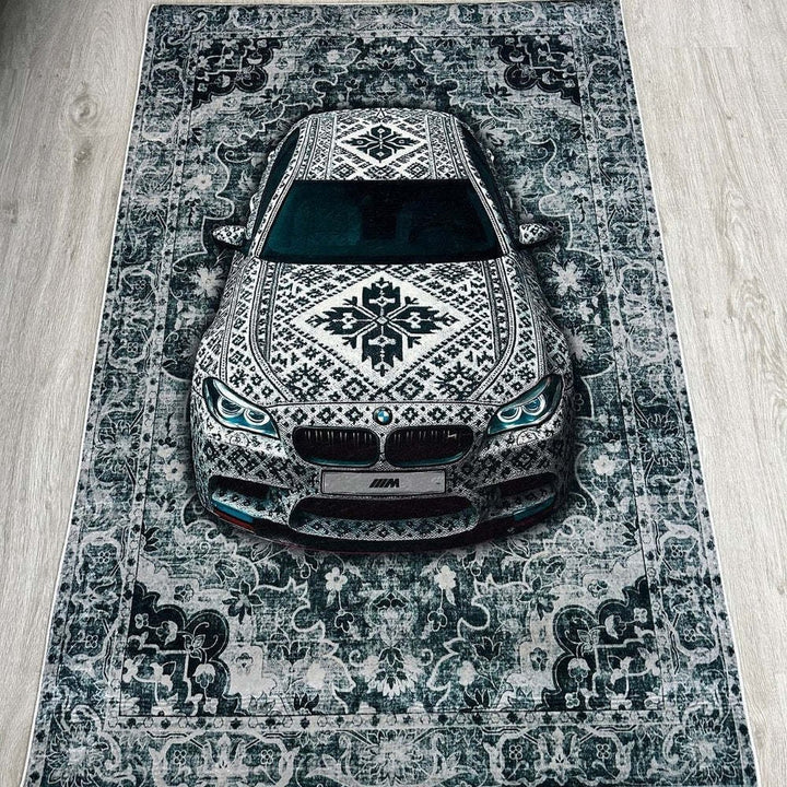 Decorative Automotive-Inspired Area Rug