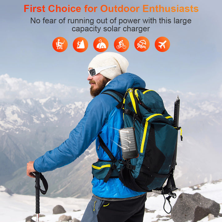 Multifunctional Solar Power Bank with Integrated LED Lamp and Multiple Ports Kalsten