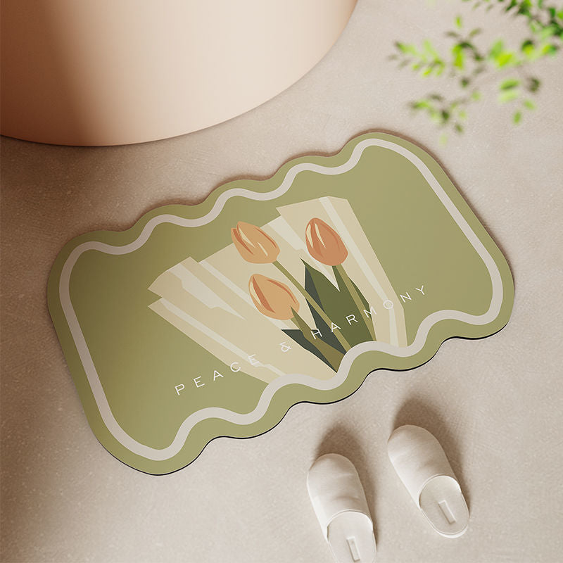 Floral Decorative Area Mat for Home Decor