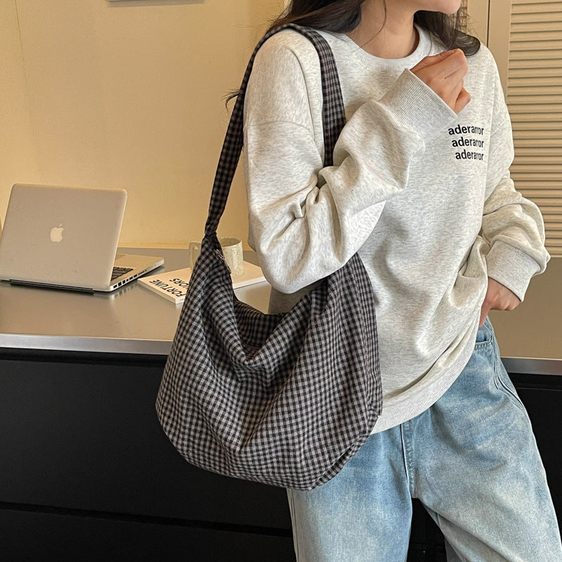 Checkered Pattern Shoulder