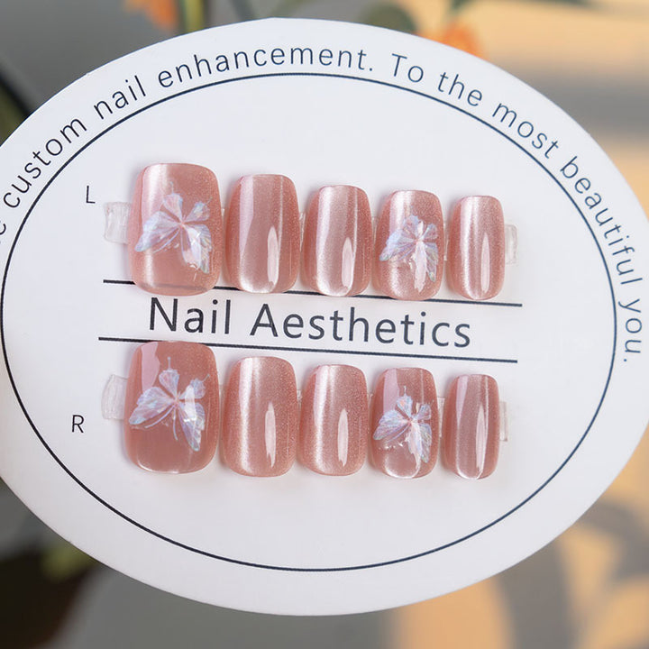 Artistic Floral-Embellished Press-On Nails