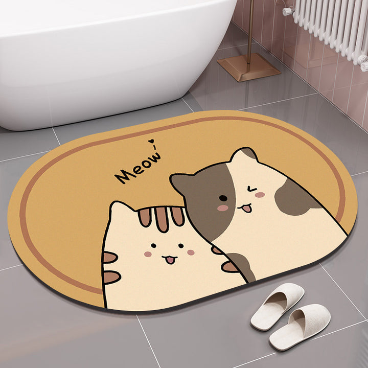 Cute Bear-Themed Bath Mat