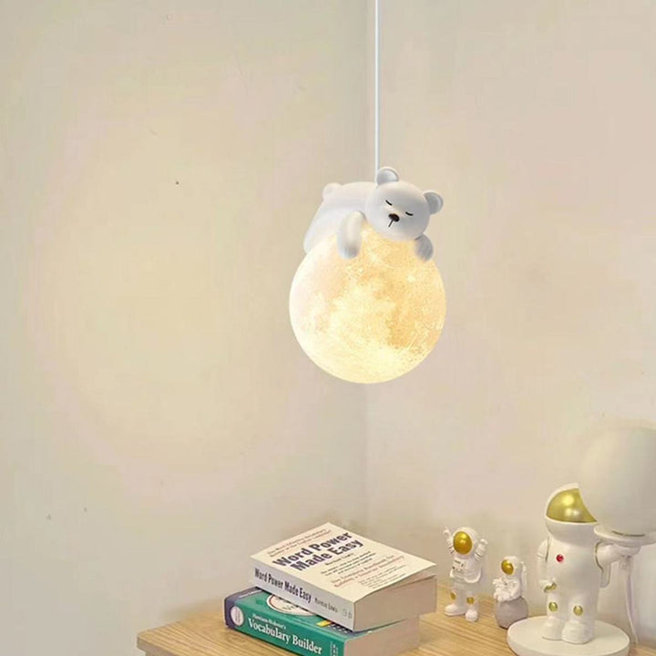 Hanging Moon and Rabbit Pendant Light
