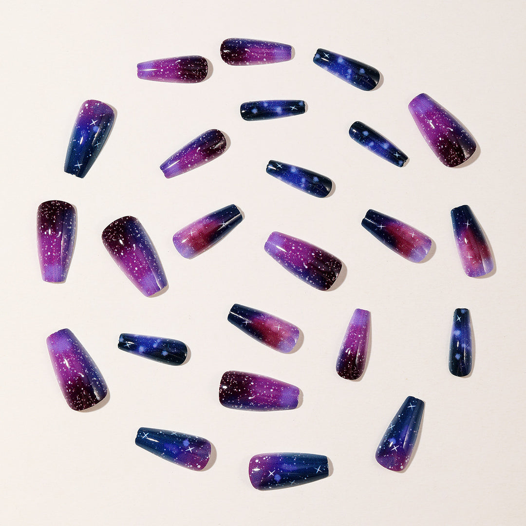 Cosmic Galaxy-Themed Nail Art Extensions Kalsten