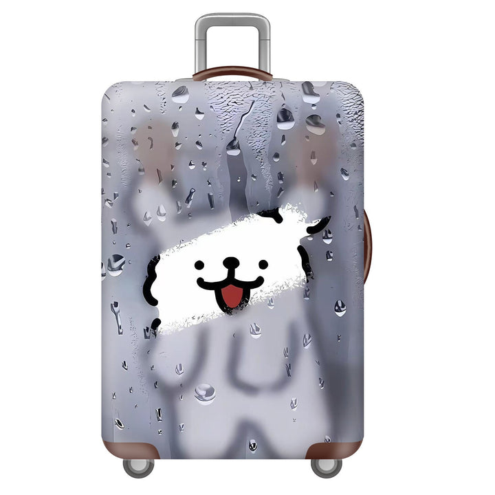 Unisex nan robust Hart shell trolley with lion portrait motif print, shock-resistant ABS polycarbonate shell, multi-wheeled chassis and TSA security lock Kalsten