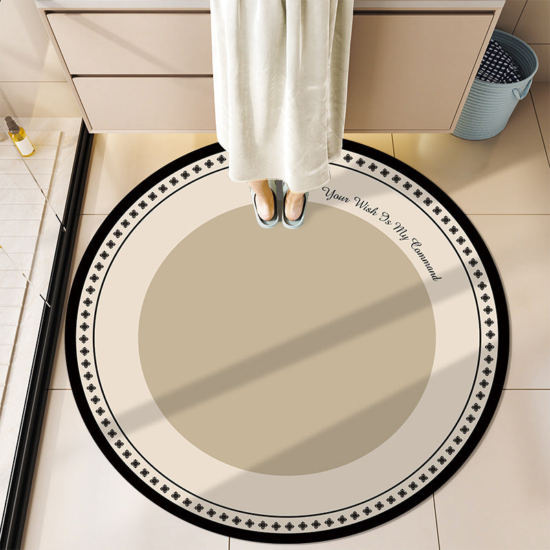 Round Motivational Bath Mat