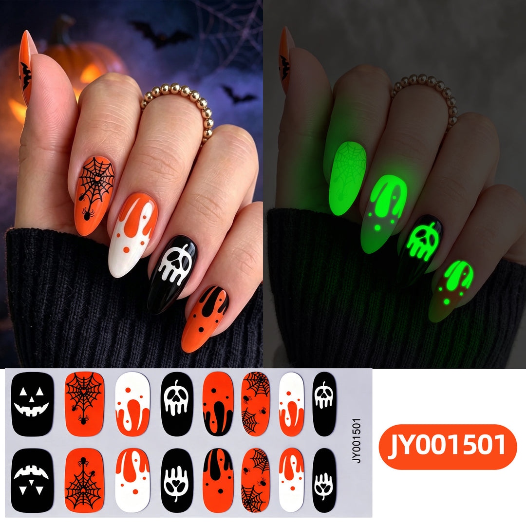 Glow-in-the-Dark Halloween Nail Art Stickers