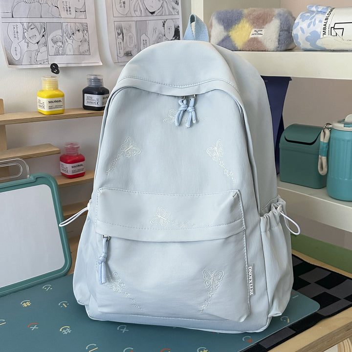 Cute Embroidered Multi-Pocket Backpack Kalsten