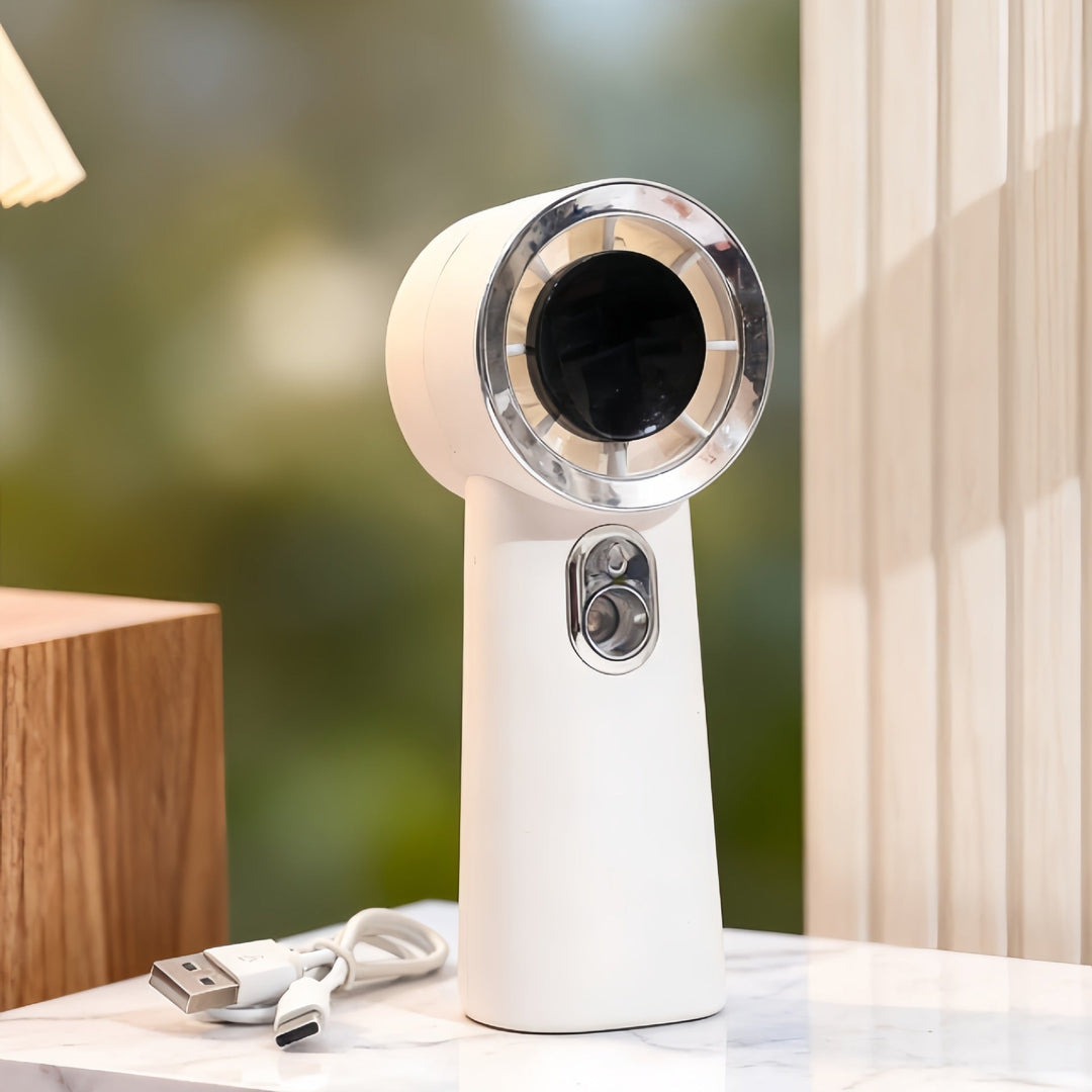 Women Portable Mini Fan with USB Charging Function and Innovative Spray Technology Kalsten