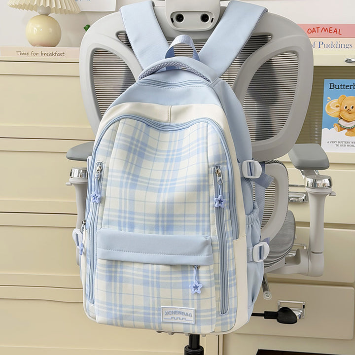 Stylish Checkered Patterned Backpack Kalsten