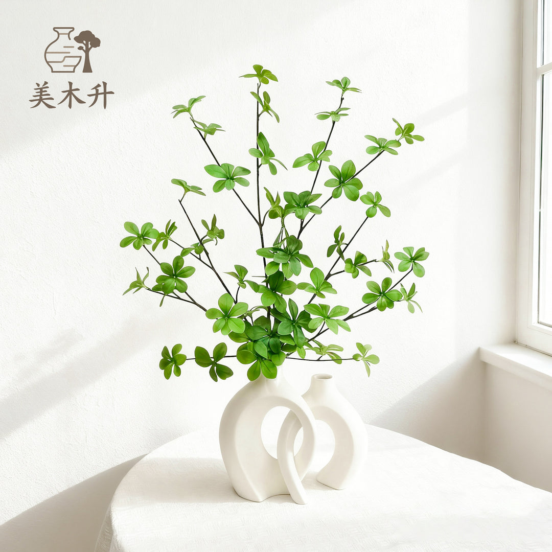 Sculptural Ceramic Interlocking Loop Vase Set Minimalist Tabletop Decor