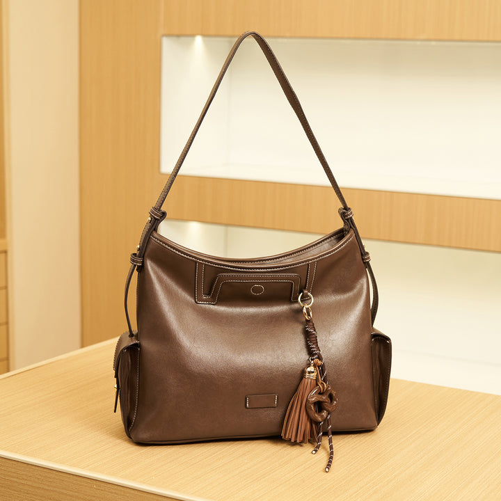 Chic Leather Hobo Handbag