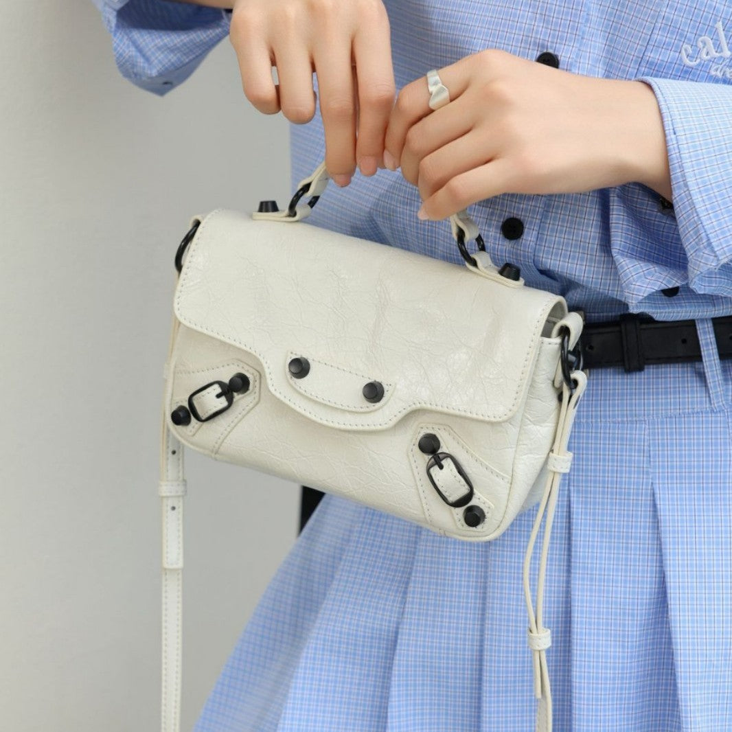 Mini Textured Top-Handle Convertible Crossbody Satchel